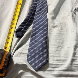 Valentino Navy and Gold Patterned Tie
